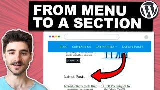 WordPress Menu Link to Section of Page (Gutenberg & Classic Editor)