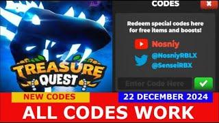 *NEW CODES 12/22/2024* [CHRISTMAS UPDATE] Treasure Quest ROBLOX | ALL CODES | DECEMBER 22, 2024