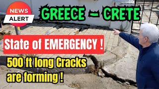 Panic in Greece as huge cracks appear in streets and homes on popular tourist island Crete #Crete