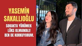 Komedyen Yasemin Sakallıoğlu eşi Burak Yırtar ile gazetecilerin sorularını yanıtladı.