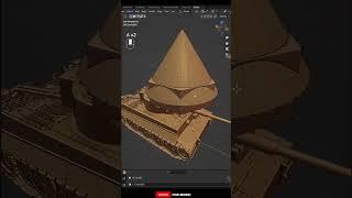 Modeling a Tiger Tank in Blender (Arijan) #shorts #blender #tutorial