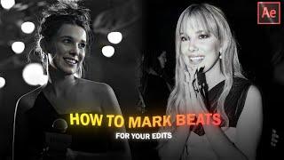 how to mark audio beats :after effects