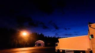 Evening trucking timelapse