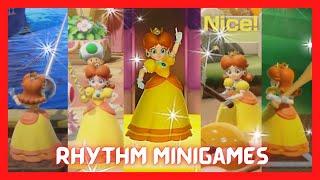  Super Mario Party - All Rhythm Minigames | Daisy Gameplay 