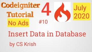 How to Insert Data in Database using Codeigniter 4