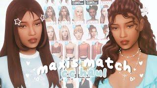 A maxis match cc haul with 100+ items (with links included) 🩵 | The Sims 4