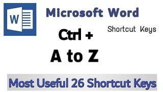 26 most useful Shortcut keys For Microsoft Word User Urdu/Hindi | learn 26 MS word keys in 4 minutes