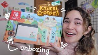 unboxing the new animal crossing nintendo switch 