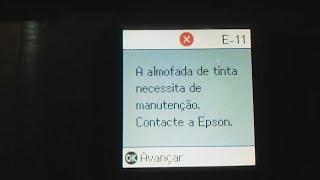 Epson L4160 A almofada de tinta necessita de manutenção contacte a Epson E-11