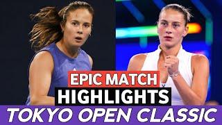 Daria Kasatkina Classy Tennis vs Marta Kostyuk Highlights - Tokyo Open Tennis Classic