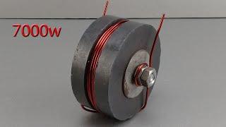 how to make high power electricity using magnet and copper wire transformer gear