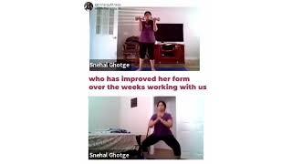 Progress video of our workout buddy Sneha | Virtual group workout | Trina Roy Fitness