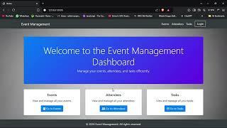 WebKnot Hackathon Assignment : Event Management Dashboard, Demo under a minute.