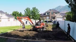 SportsWest Construction Timelapse Video of Backyard Basketball Pickleball Court Construction