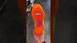 My in hand look at the KD16 and KD17 traction. What’s better?  #basketball #shoes