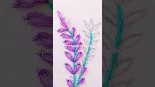 Lavender Flower Stitch / Embroidery for beginners / Super creative hand embroidery #shorts