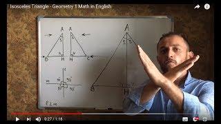 Isosceles  Triangle - Geometry 1 Math in English