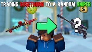 Trading Up From Rosethorn Knife To A Random Sniper!
