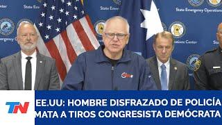 HOMBRE DISFRAZADO DE POLICÍA MATÓ A TIROS A UN CONGRESISTA DEMÓCRATA EN ESTADOS UNIDOS