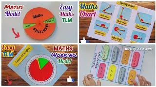 4 Maths Project Easy/ Maths Working model/ Maths TLM Easy/ Types of angles maths project/ maths TLM