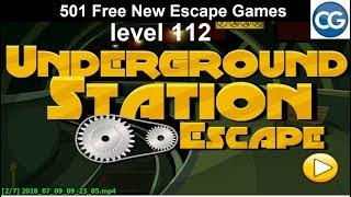 [Walkthrough] 501 Free New Escape Games level 112 - Underground station escape - Complete Game