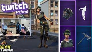 NINJA *REACTS* NEW FREE TWITCH PRIME PACK #2 (Fortnite Battle Royale)