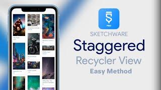 Staggerd Recycler View Sketchware ,With animations, Easy method - DreamPLAY Dev