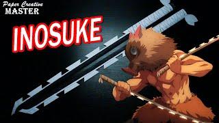 How to Make a Demon Slayer Inosuke's Sword. Katana Inosuke