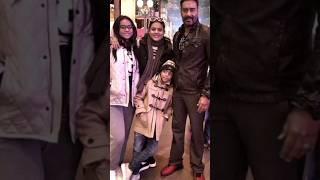 Ajay Devgan & Kajol With Family Daughter Nysa Devgn & Son Yug #ajaydevgan #kajol #shorts