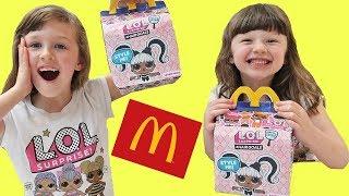 Isla & Olivia Make DIY LOL dolls Surprise Mcdonalds Happy Meal Toy