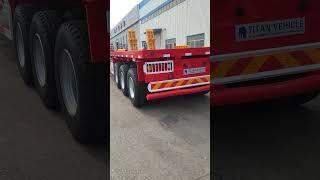 3 Axles Flatbed Semi Trailers for 20/40ft Container in Mauritius