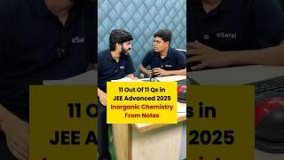 JEE Advanced 2025 Inorganic Chemistry all 11 Questions EXACT Same  #shorts #esaral #iit #jee #new