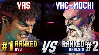 SF6 ▰ YAS (#1 Ranked Ryu) vs YHC-MOCHI (#2 Ranked Dhalsim) ▰ High Level Gameplay