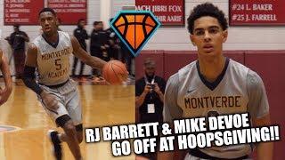 DUKE Bound RJ Barrett & Mike Devoe PUT ON A SHOW at the Holiday HoopsGiving!! | MVA RELOADS