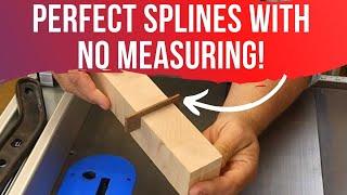 How To Cut Splines The Exact Same Width As Your Table Saw Blade.