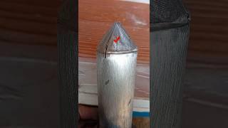technique for making a pipe tapered at the end.#welders #welding #metalwork #fabrications