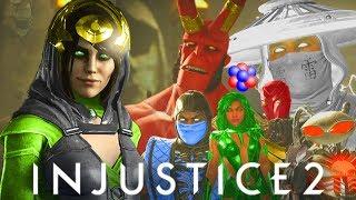 INJUSTICE 2 - ALL Enchantress vs ALL DLC Characters INTRO Dialogues