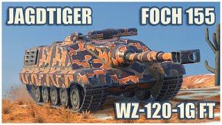 Foch 155, Jagdtiger & WZ-120-1G FT • WoT Blitz Gameplay