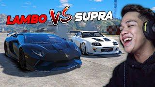 Lamborghini Vs. Turbo SUPRA!!  | (INTENSE SPEED CHASE)