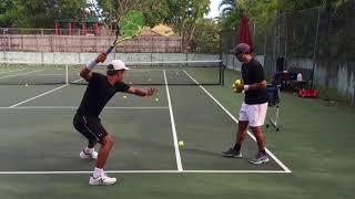 Professional tennis training with coach Brian Dabul (Federer, Nadal, Djokovic)