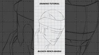 Renji Abarai easy drawing tutorial | anime bleach