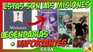 TODOS los tipos de MISIONES QUE LEGENDARIAS son MÁS IMPORTANTES GENSHIN IMPACT GUÍA novatos 2023