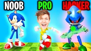 Can We Go NOOB vs PRO vs HACKER In SONIC DASH!? (SONIC DASH APP!)