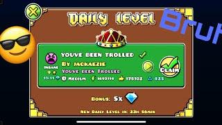 “You’ve been trolled” as the daily level - Geometry dash [April fools]