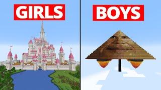 boys vs girls playing minecraft