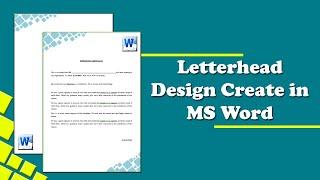 How to make Easy and Simple Letterhead in MS word | How to Letterhead Design in MS Word