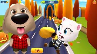 Talking Tom Gold Run Latest Update - Red Shirt Ben vs Angela Raccoon In Wacky World ()