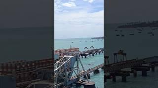 Pamban Bridge traveling Rameshwaram#pambanisland #shortsfeed #rameshwaram #feedshorts #love