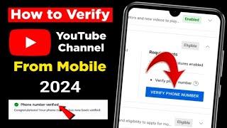 How to Verify Youtube Account 2024 | Verify Youtube Channel In 2 Minutes