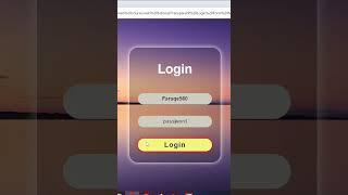 Transparent Login Form Design Make With HTML  CSS #coding #cssanimationeffects #foryou #css #shorts